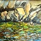 Grunt vatten – 65x52 akvarell
